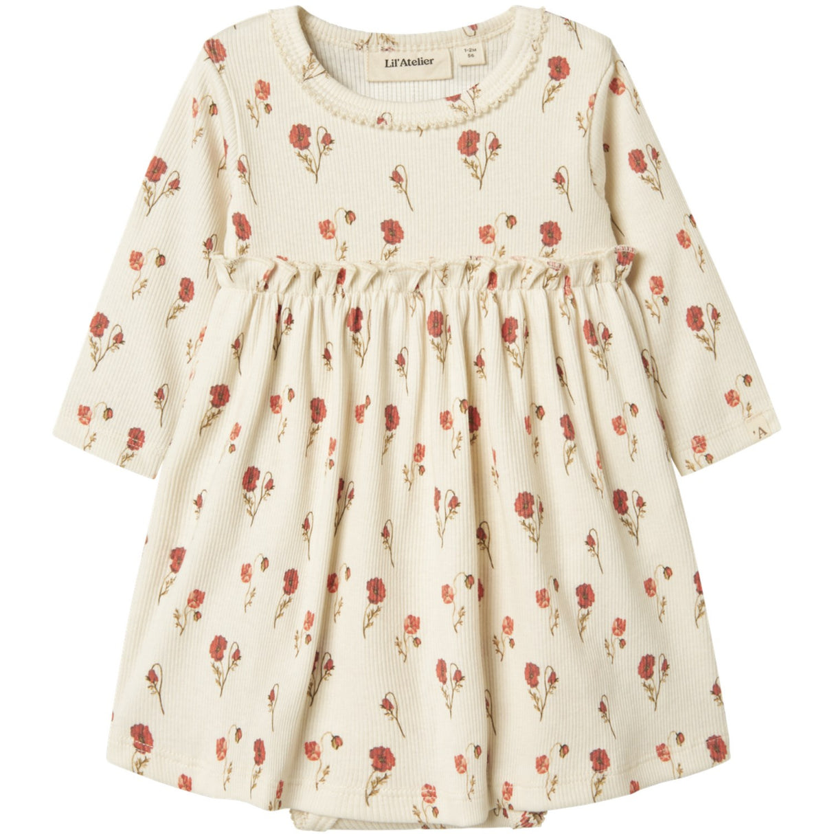 Lil'Atelier Turtledove Nbflavo Eko Ls Body Dress Lil