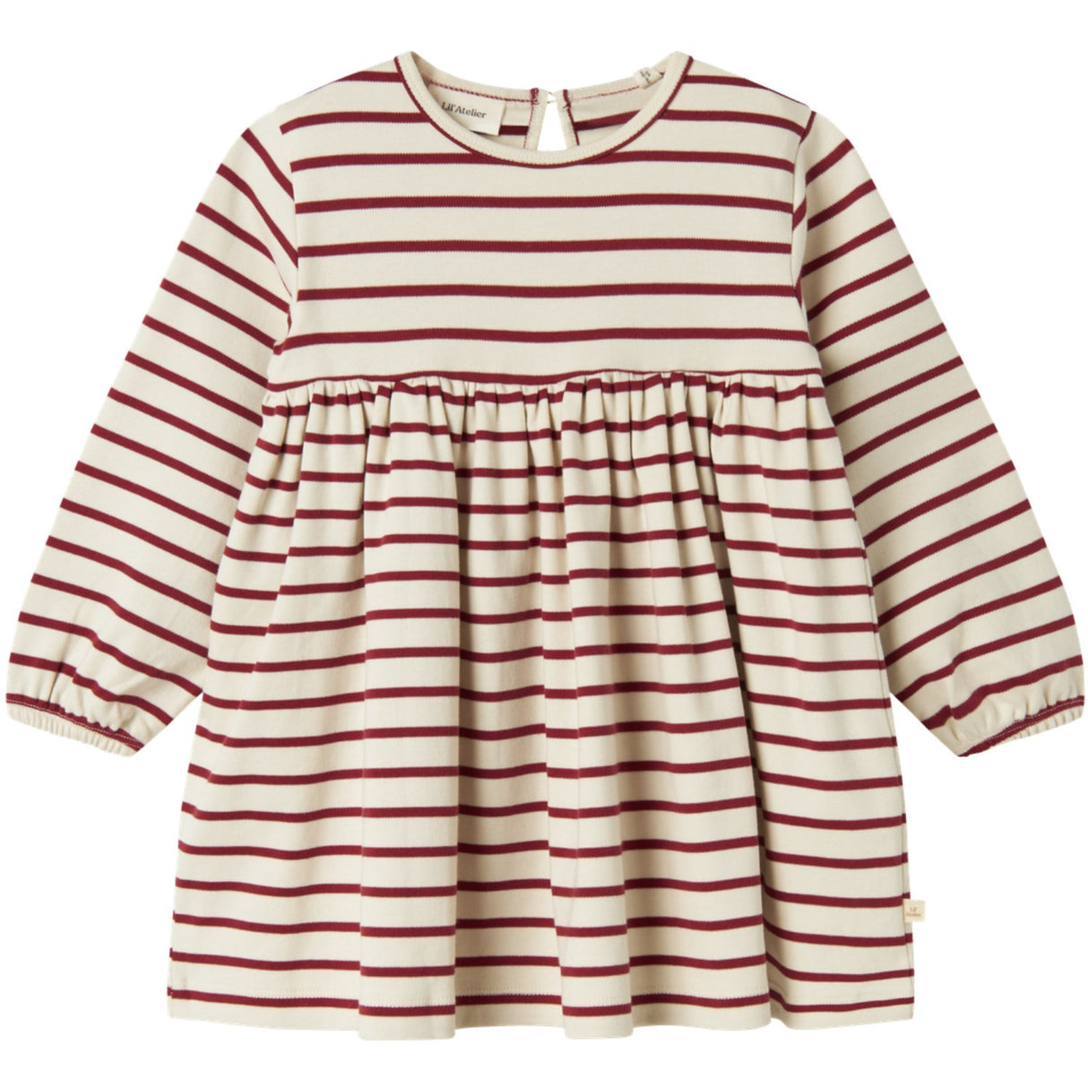 Lil'Atelier Turtledove Red Dahlia Nmflimia Ls Loose Dress Lil