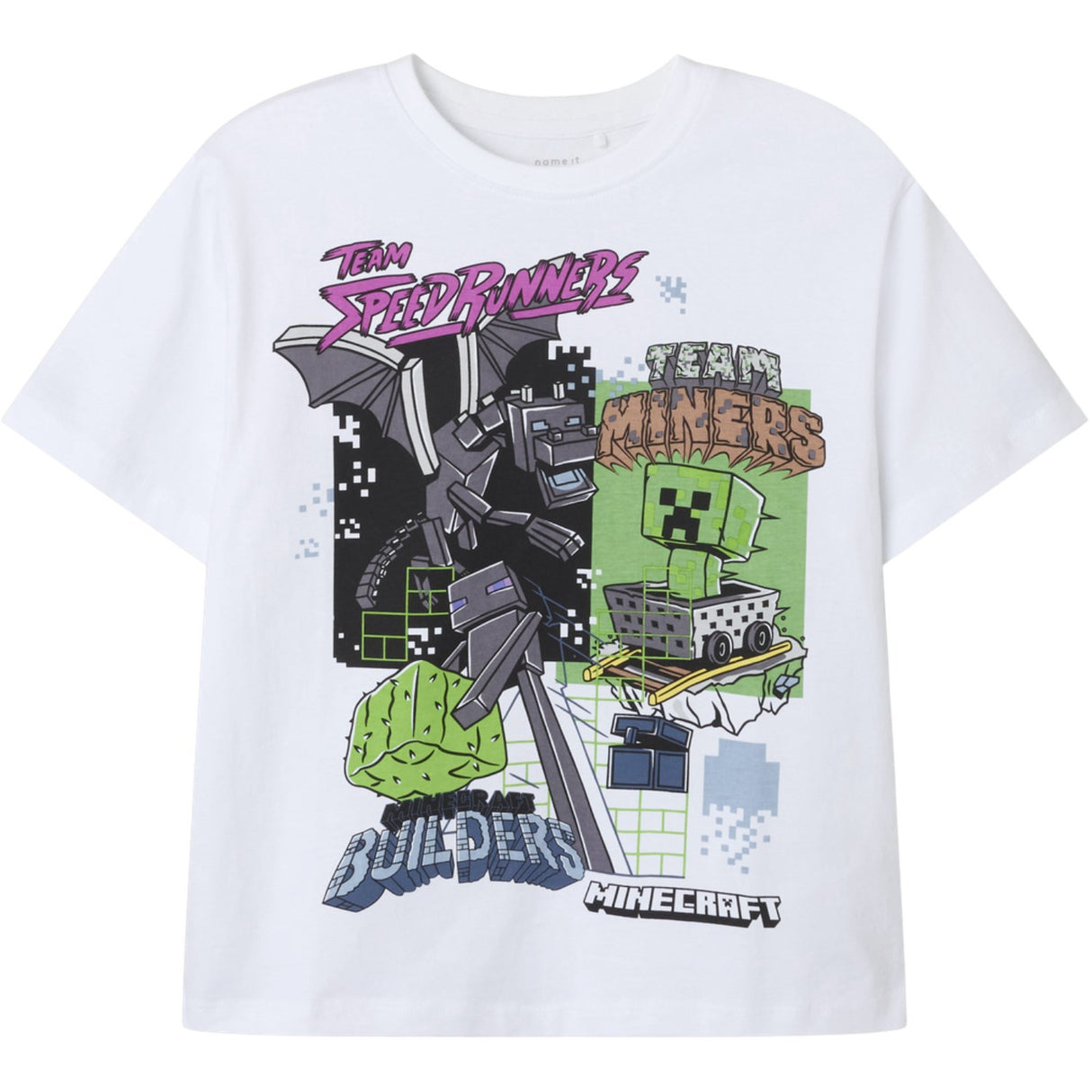Name It Bright White Nkmjahi Minecraft Nreg Ss Top Noos Bfu