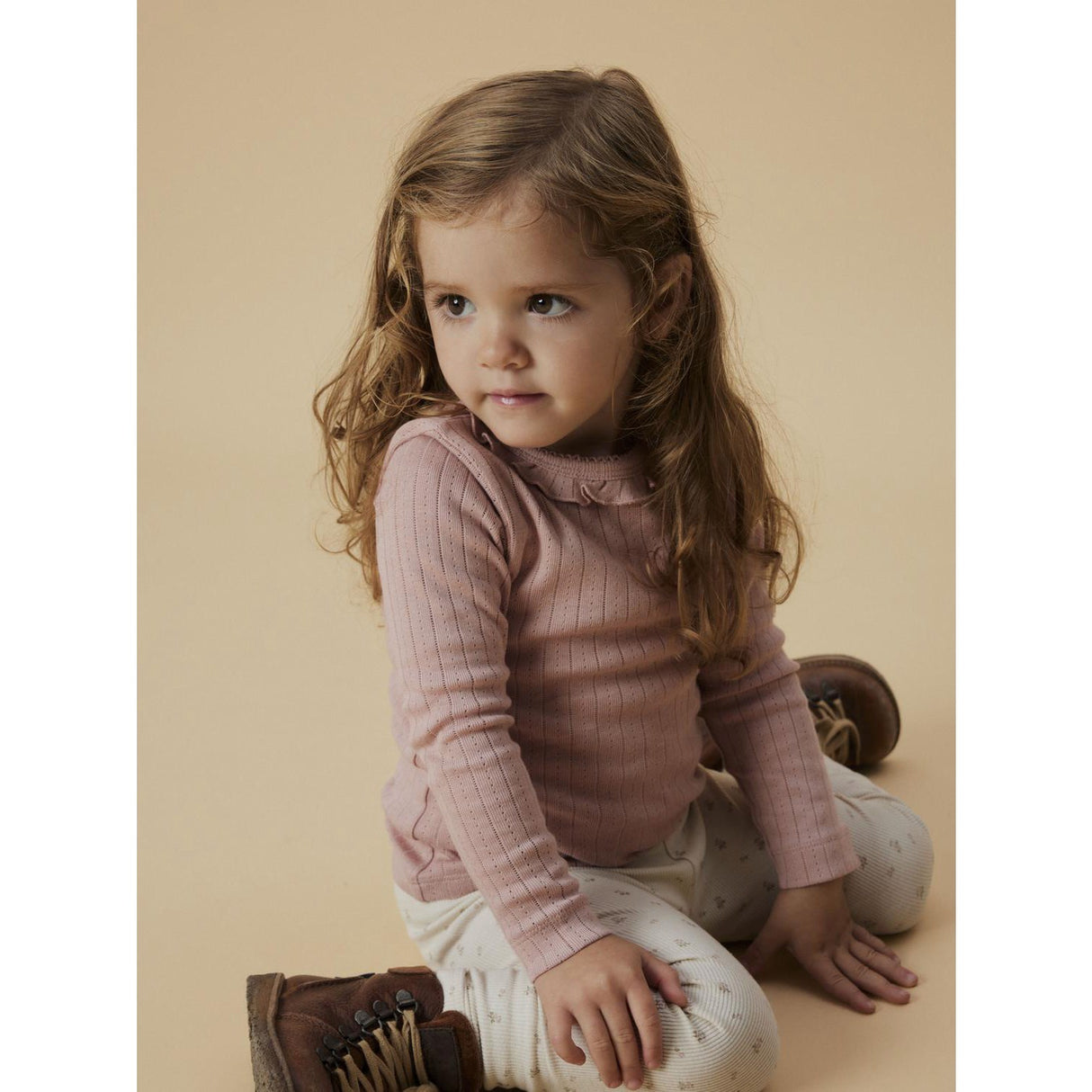 Lil'Atelier Misty Rose Nmfrachel Nis Ls Slim Top Lil Noos