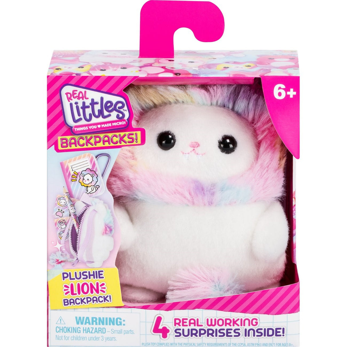 Real Littles Backpack Plush Lion