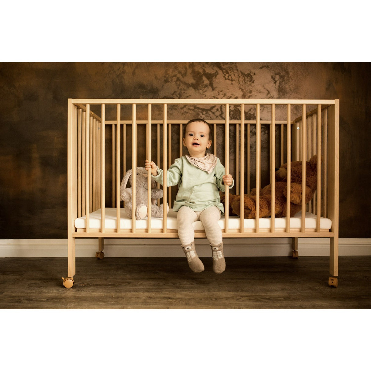 tiSsi® Nature Jori Foldable Bed Solid Beech