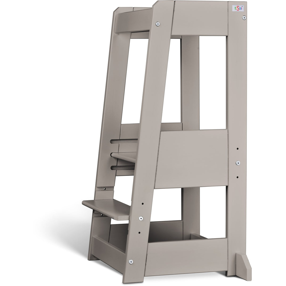 tiSsi® Stormy Grey Laquer Felix Learning Tower Solid Beech