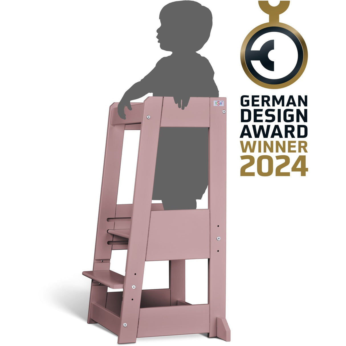 tiSsi® Oriental Rosa Laquer Felix Learning Tower Solid Beech