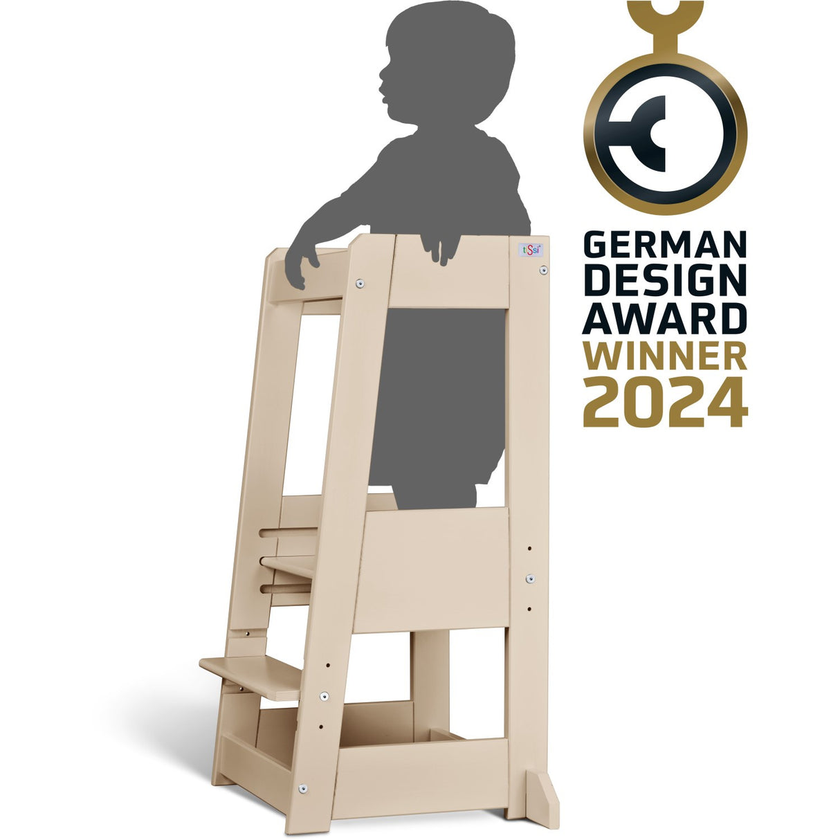 tiSsi® Cashmere Laquer Felix Learning Tower Solid Beech