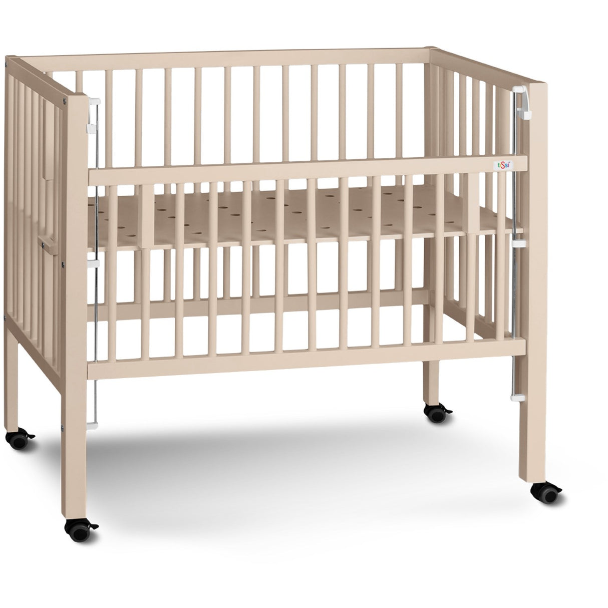 tiSsi® Silk Beige Laquer Maxi Crib Solid Beech