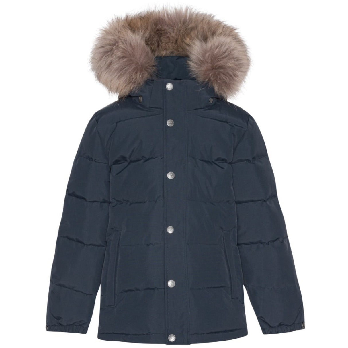 Ver De Terre 600 Navy Down Jacket W/Fur
