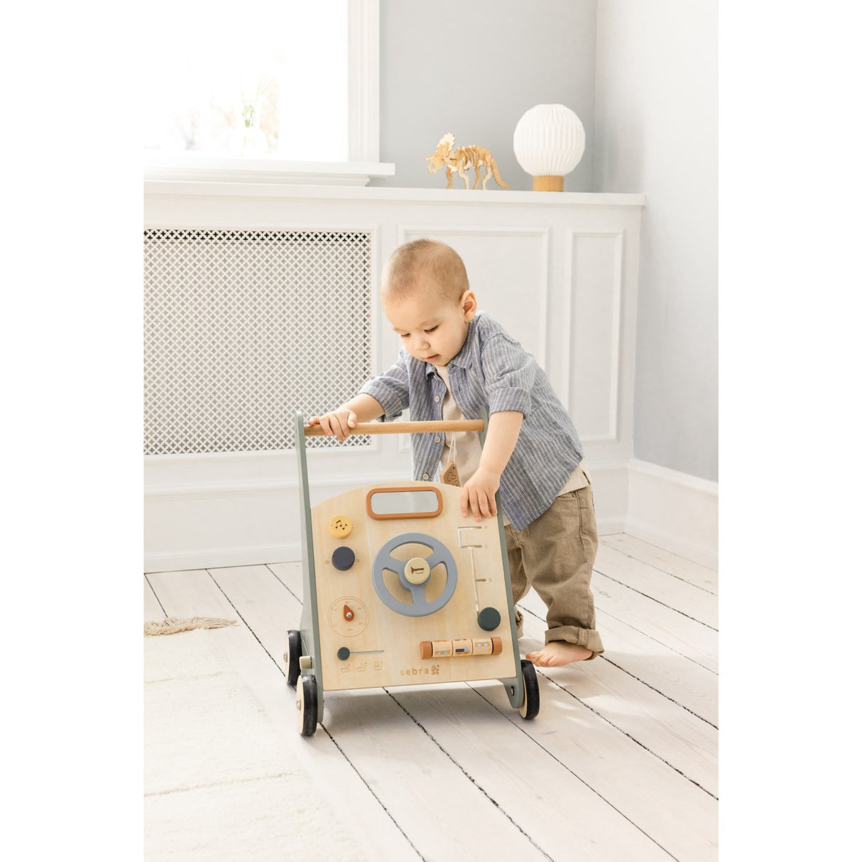 Sebra Wooden Activity Walker Car