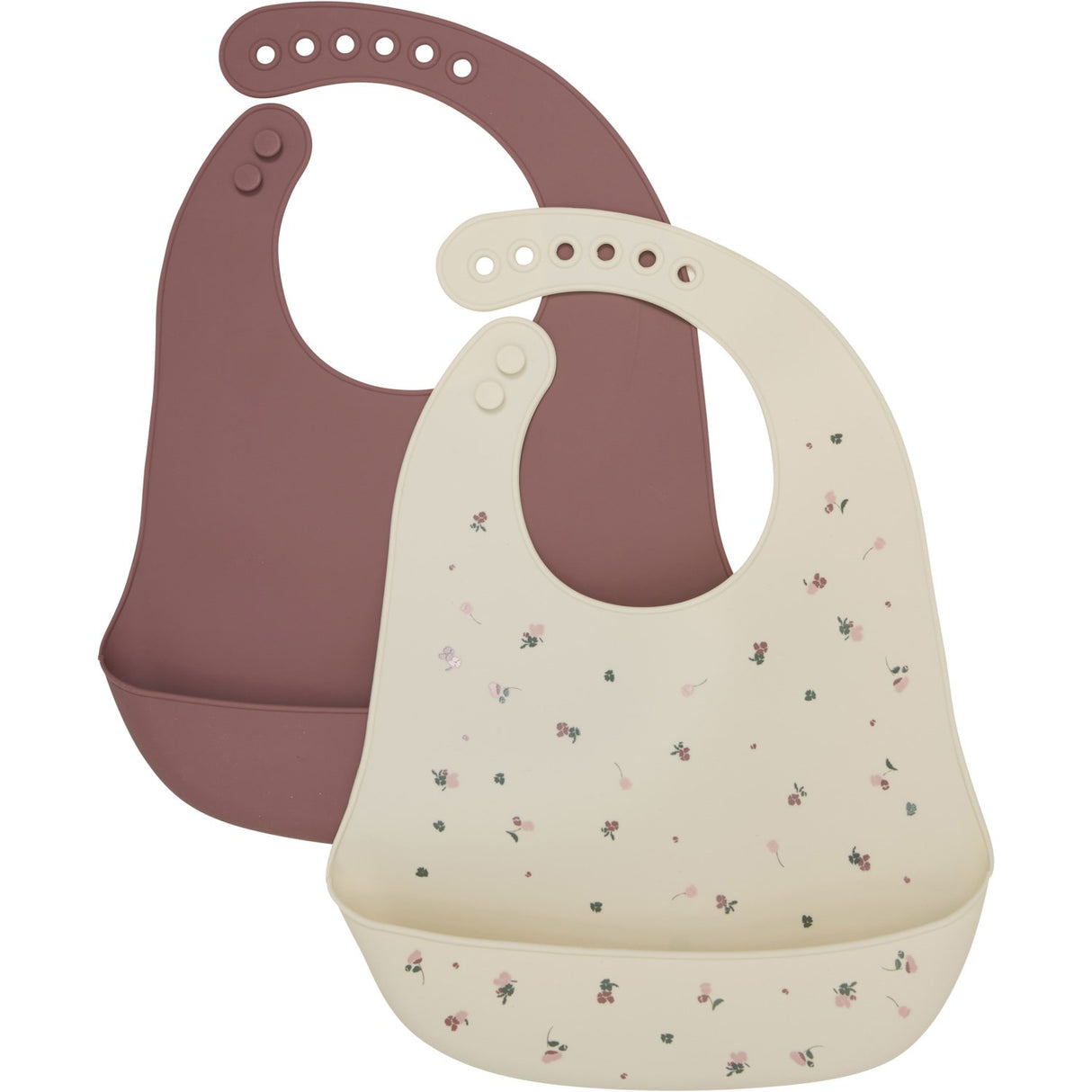 CeLaVi Rose Brown Silicon Bib (2-Pack)