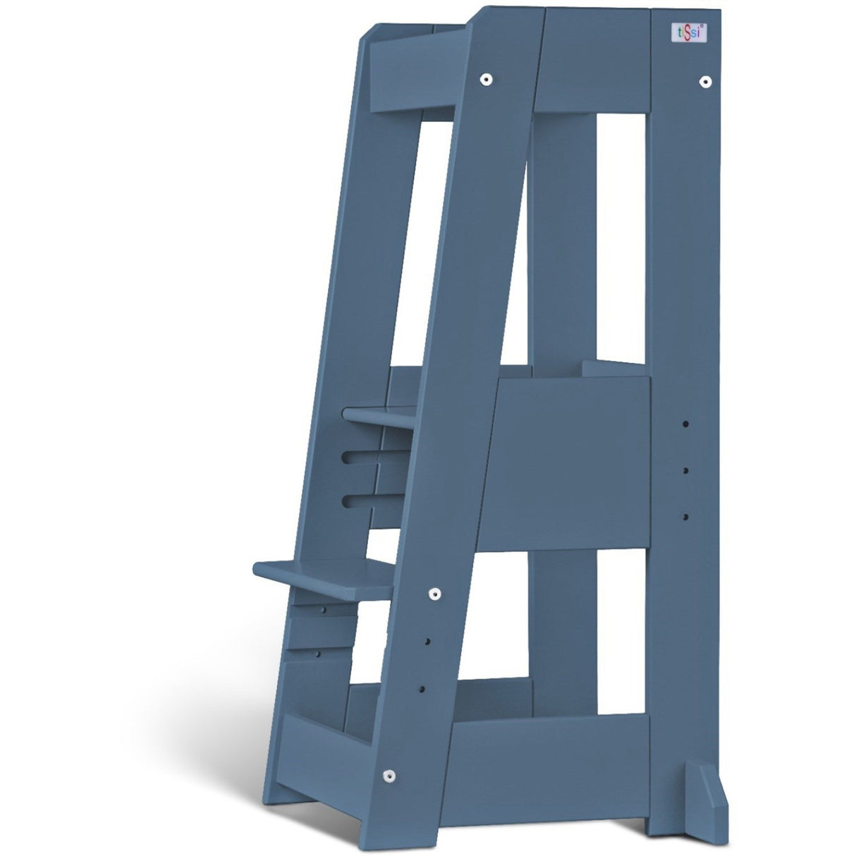 tiSsi® Dove Blue Laquer Felix Learning Tower Solid Beech