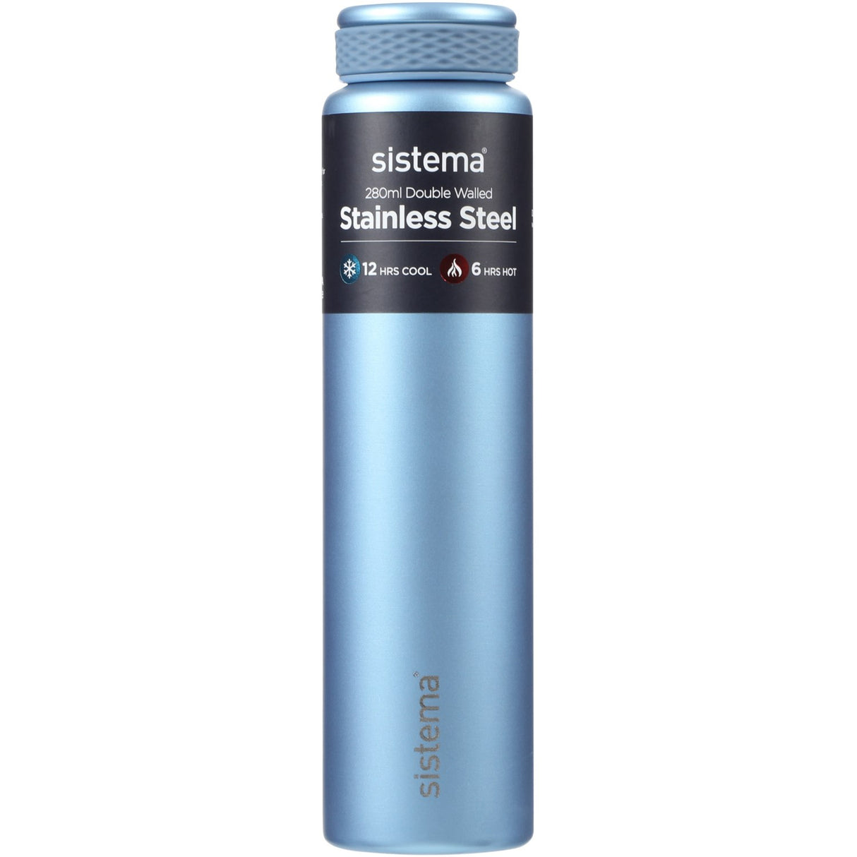 Sistema Peace Blue Stainless Steel Water Bottle 280 Ml