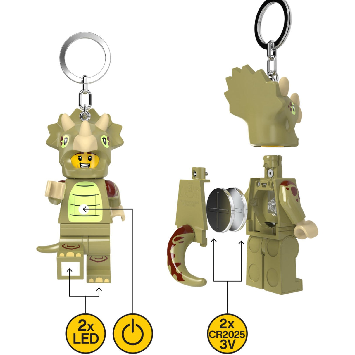 Euromic Lego® Minifigurines™ Keychain Light Triceratops Costume Fan