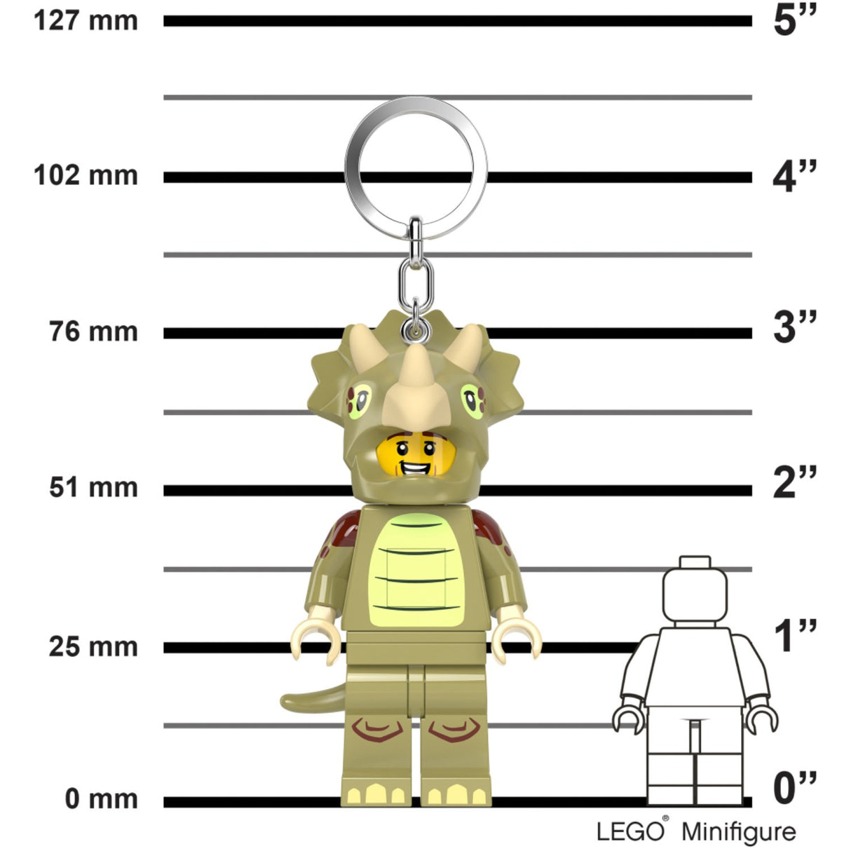 Euromic Lego® Minifigurines™ Keychain Light Triceratops Costume Fan