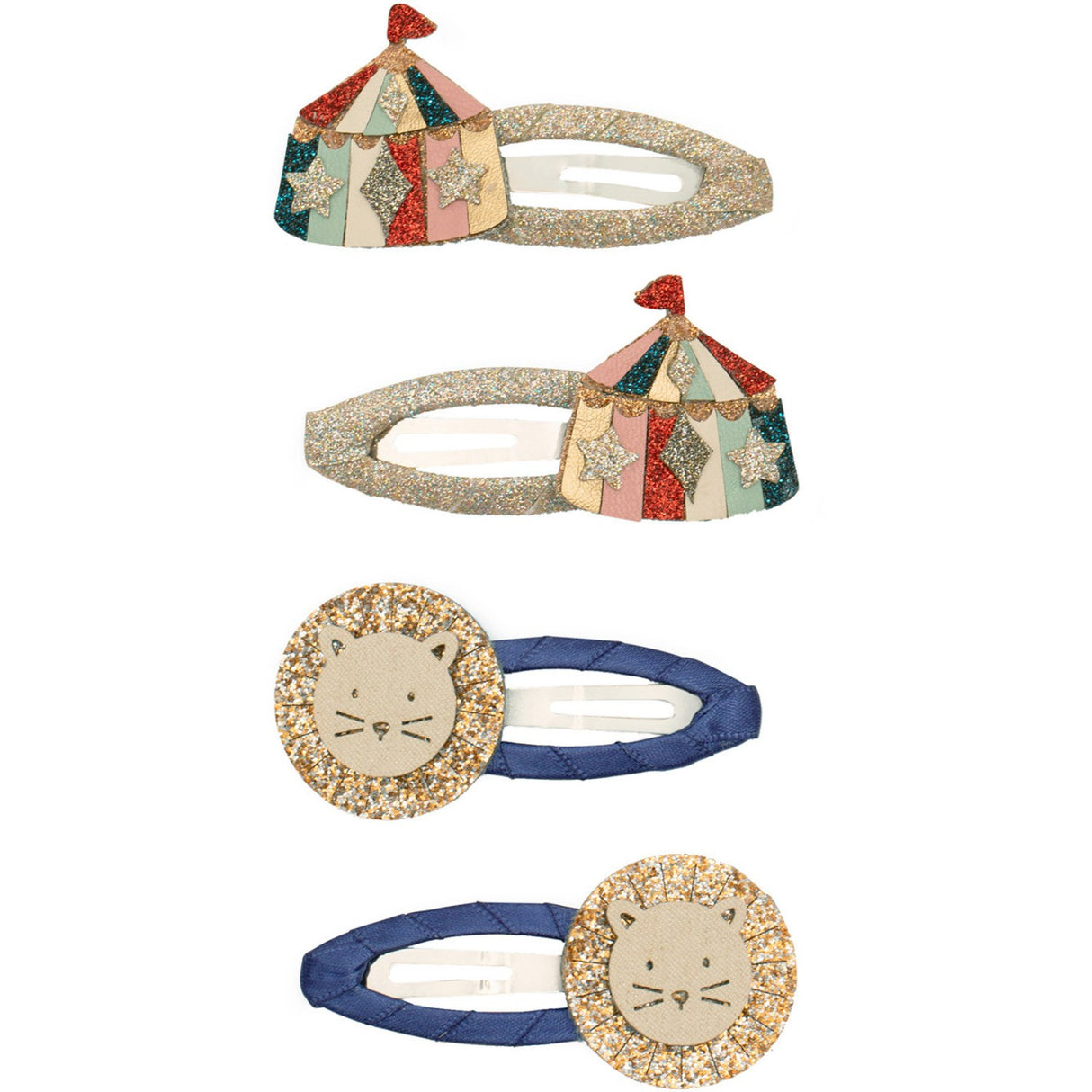 Mimi & Lula 4 Hair Clips - Lion Circus
