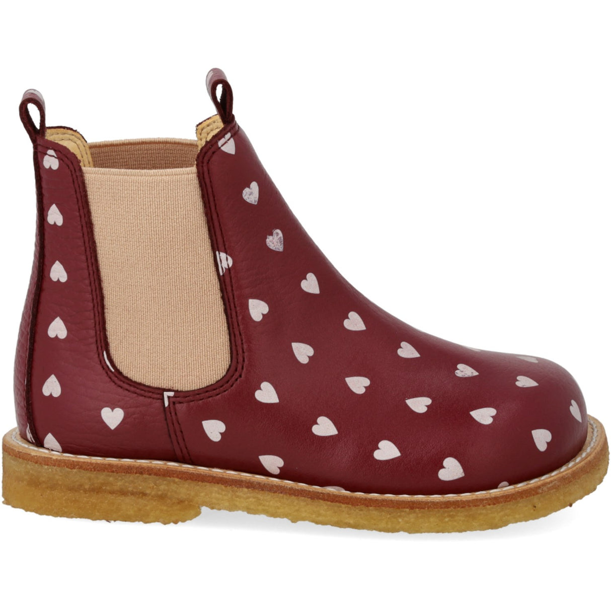Angulus Berry Hearts/Rose Elastic Chelsea Printed Boot