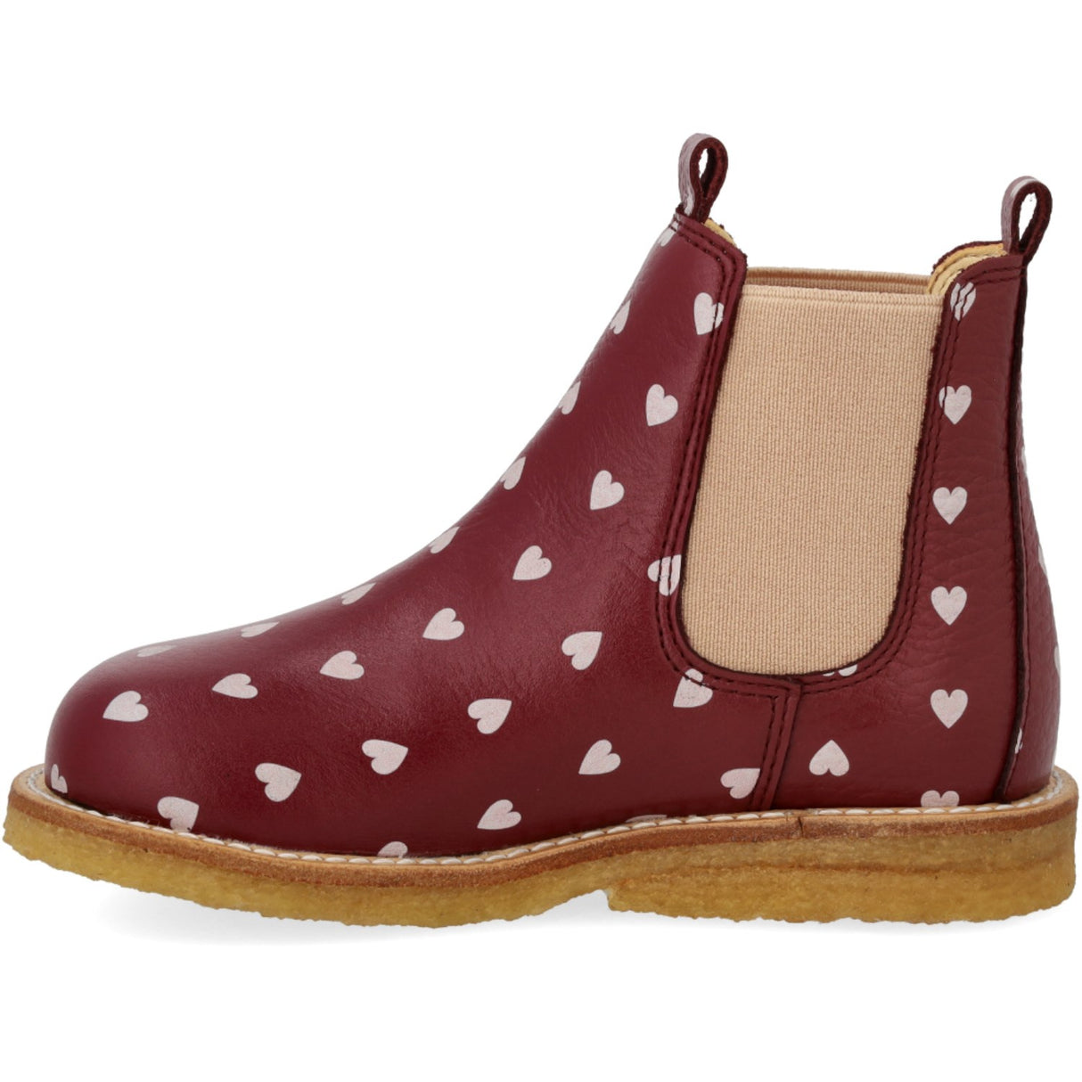 Angulus Berry Hearts/Rose Elastic Chelsea Printed Boot