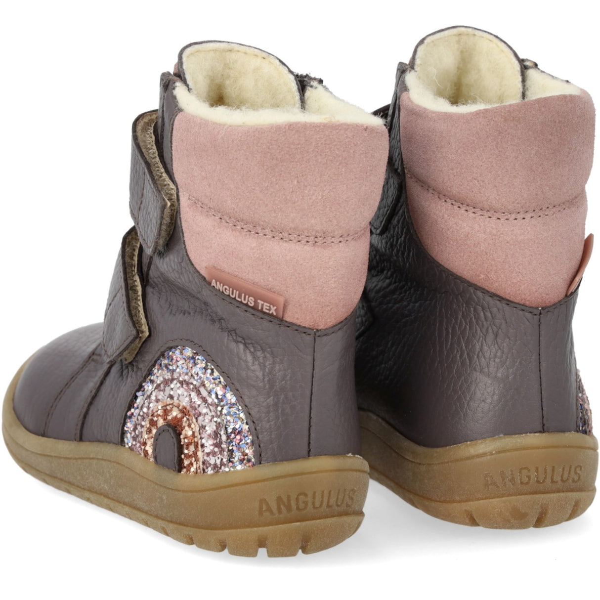 Angulus Lavender/Faded Rose TEX Boot with Sparkling Glitter Rainbow