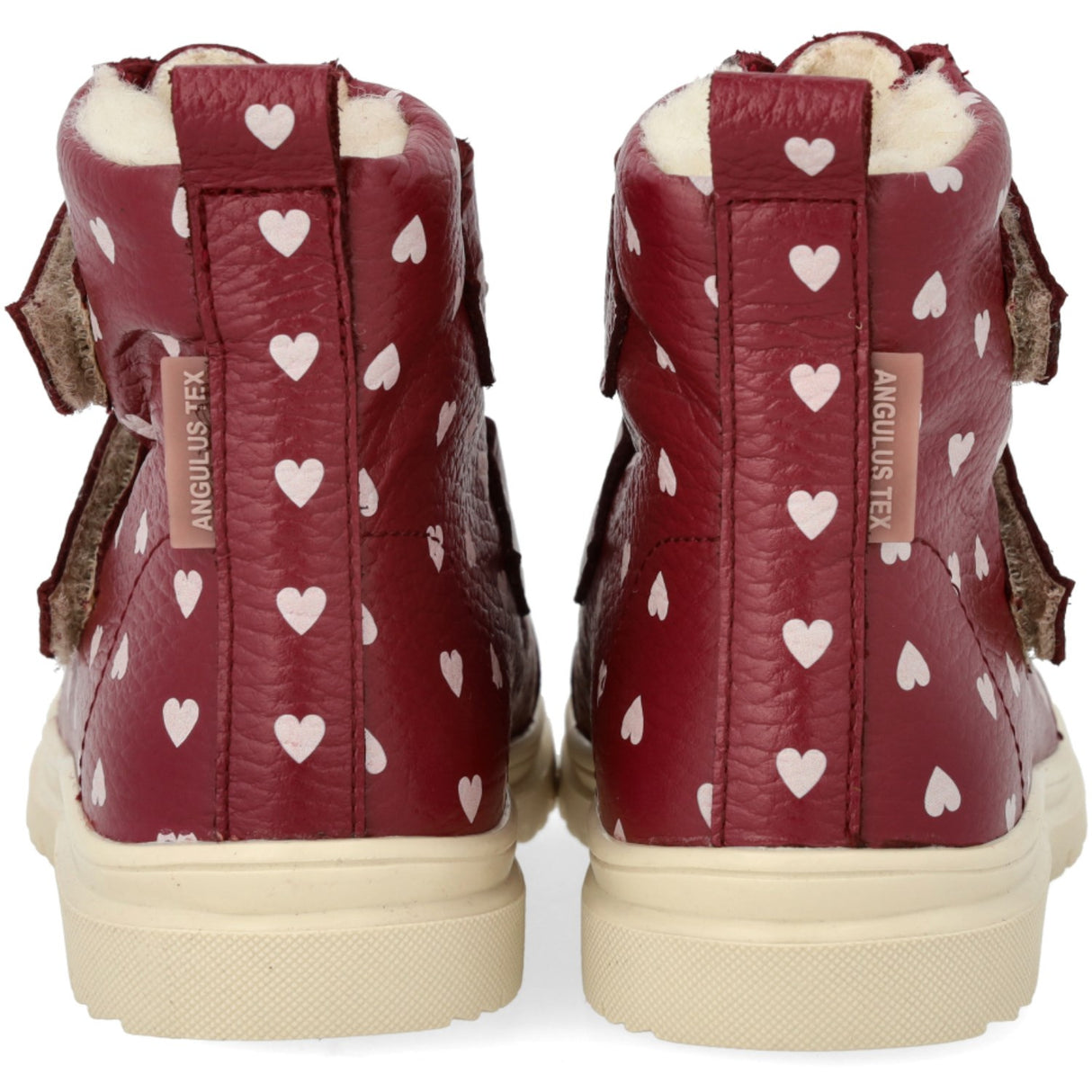 Angulus Berry W. Rose Hearts Heart Print TEX Boot with Wool Lining