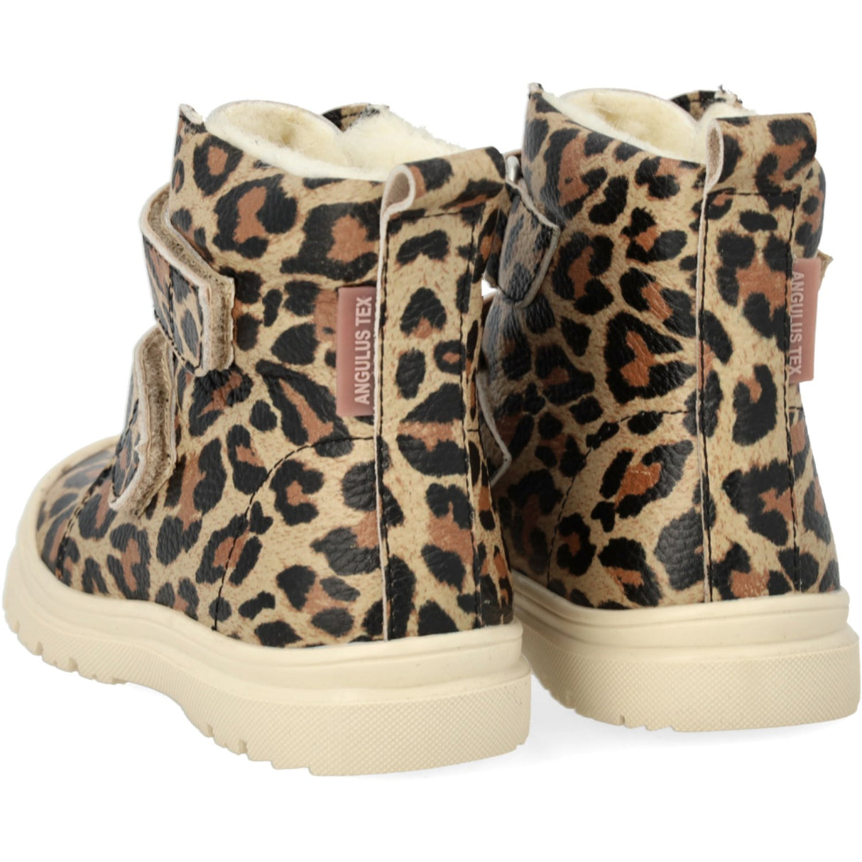 Angulus Beige Leo TEX Boot with Heart Print and Wool Lining