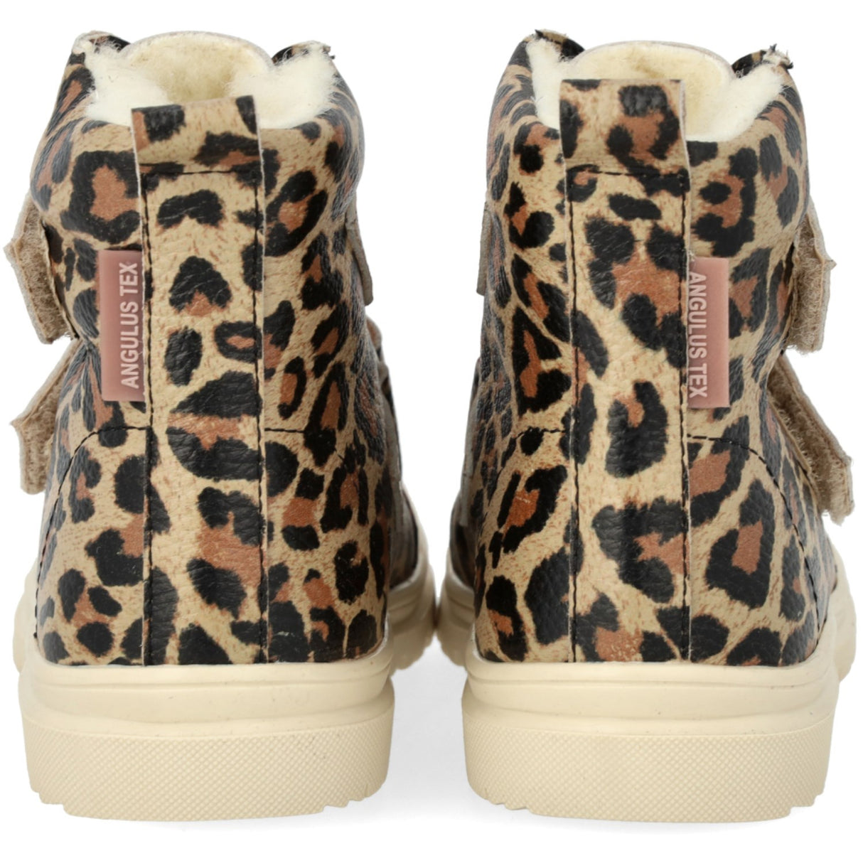 Angulus Beige Leo TEX Boot with Heart Print and Wool Lining