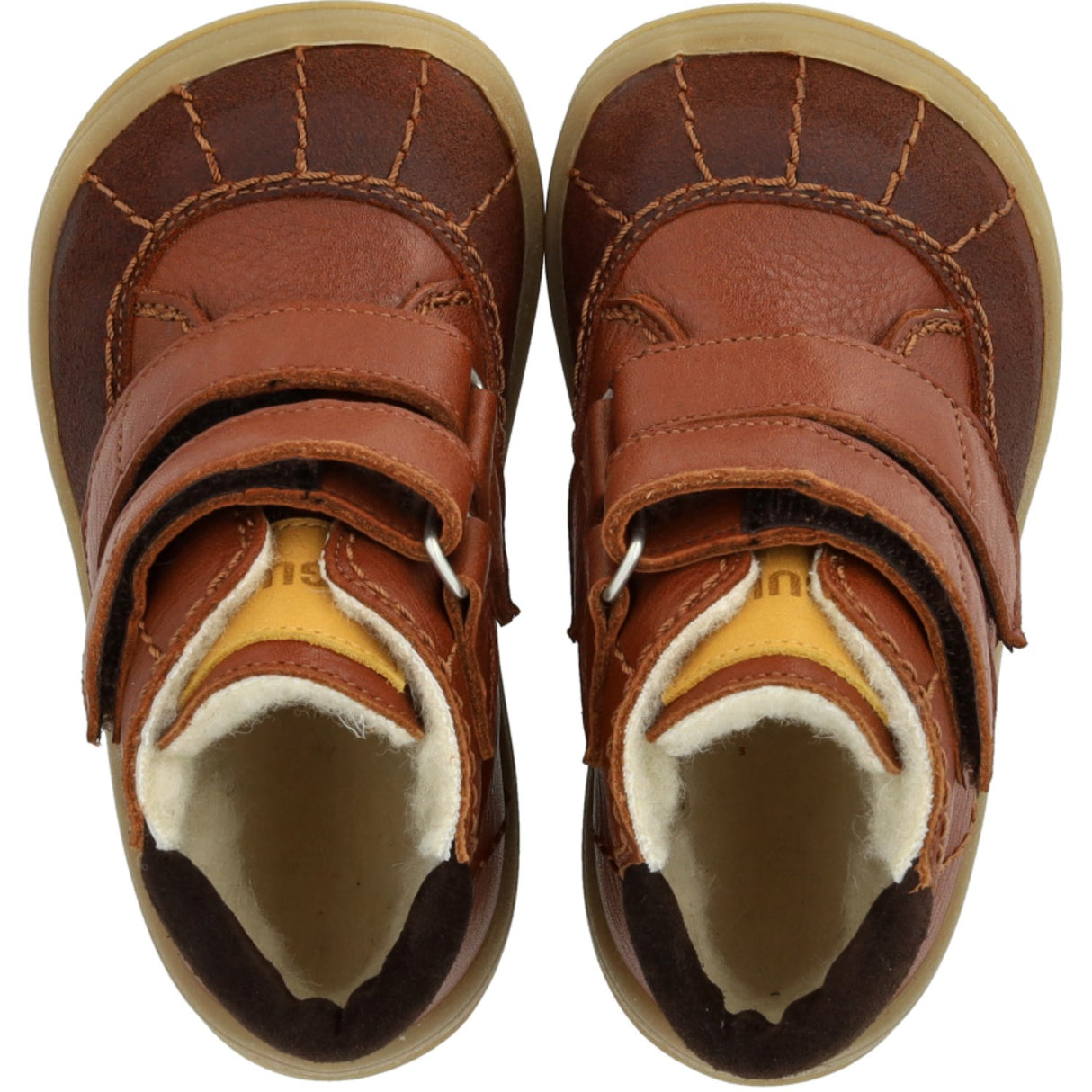 Angulus Cognac/Sun Yellow/Dark Brown Beginner TEX Boot with Contrasting Stitching