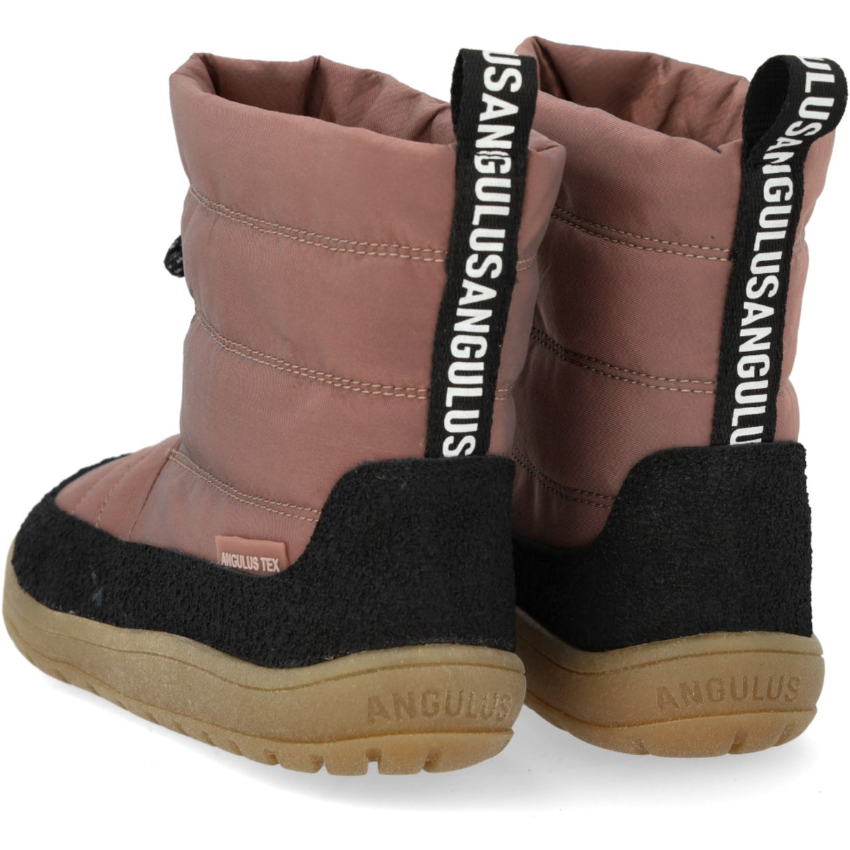 Angulus Black/Dusty Rouge Lightweight and Flexible TEX Winter Boot in Nylon