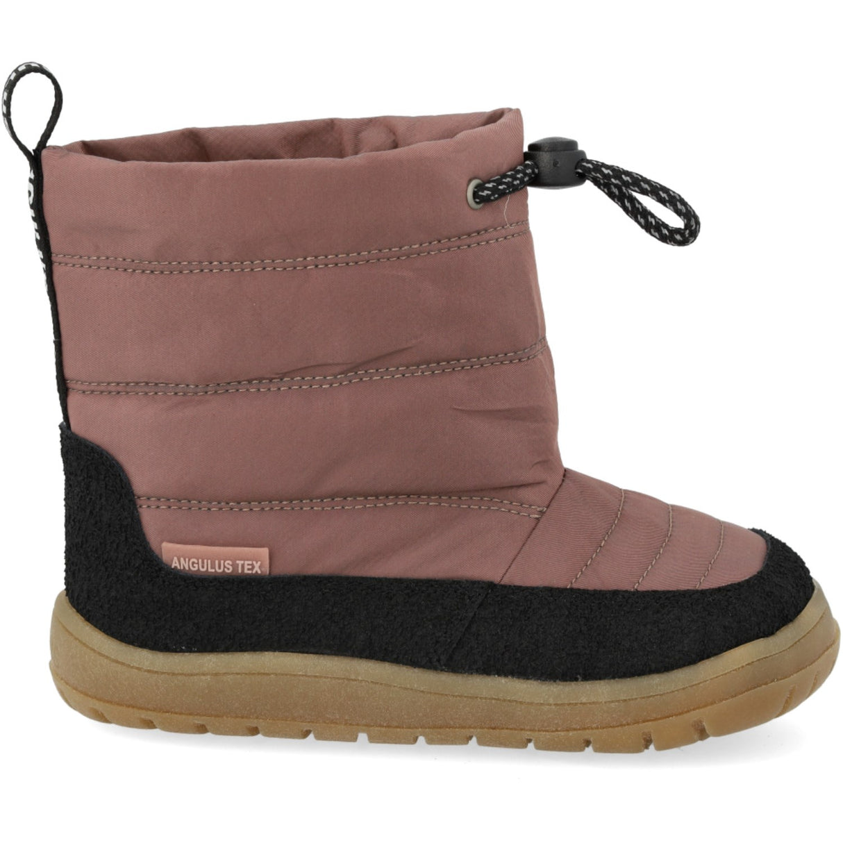 Angulus Black/Dusty Rouge Lightweight and Flexible TEX Winter Boot in Nylon