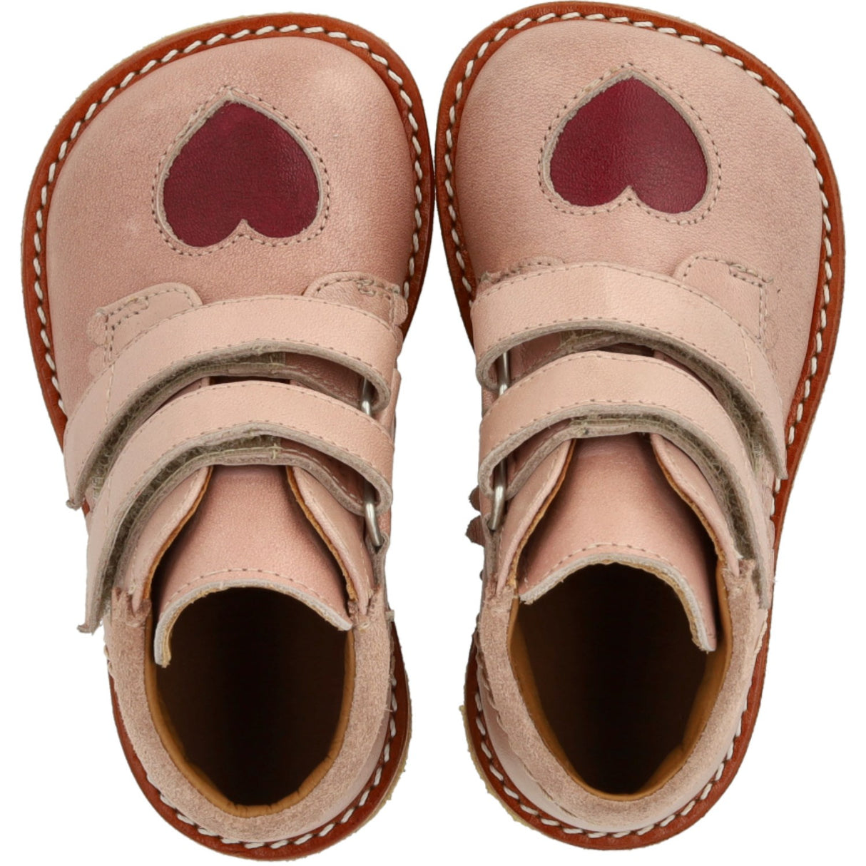 Angulus Rosebud/Berry Beginner shoes Med Udstanset Kontrasthjerte