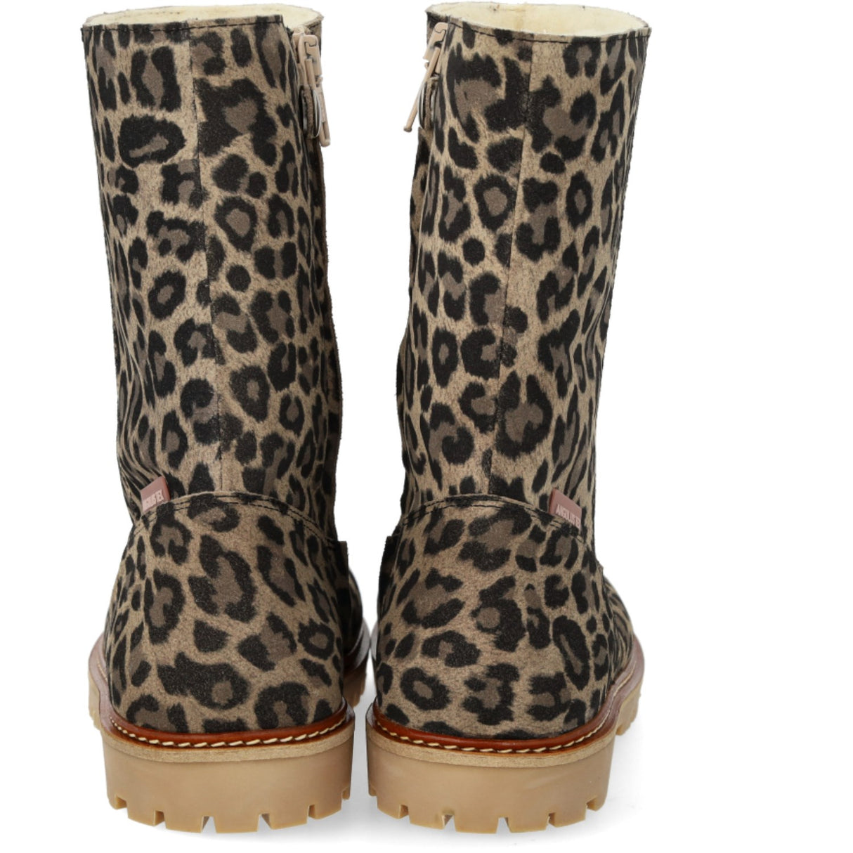 Angulus Beige Leo Classic Mid-High Suede Boot