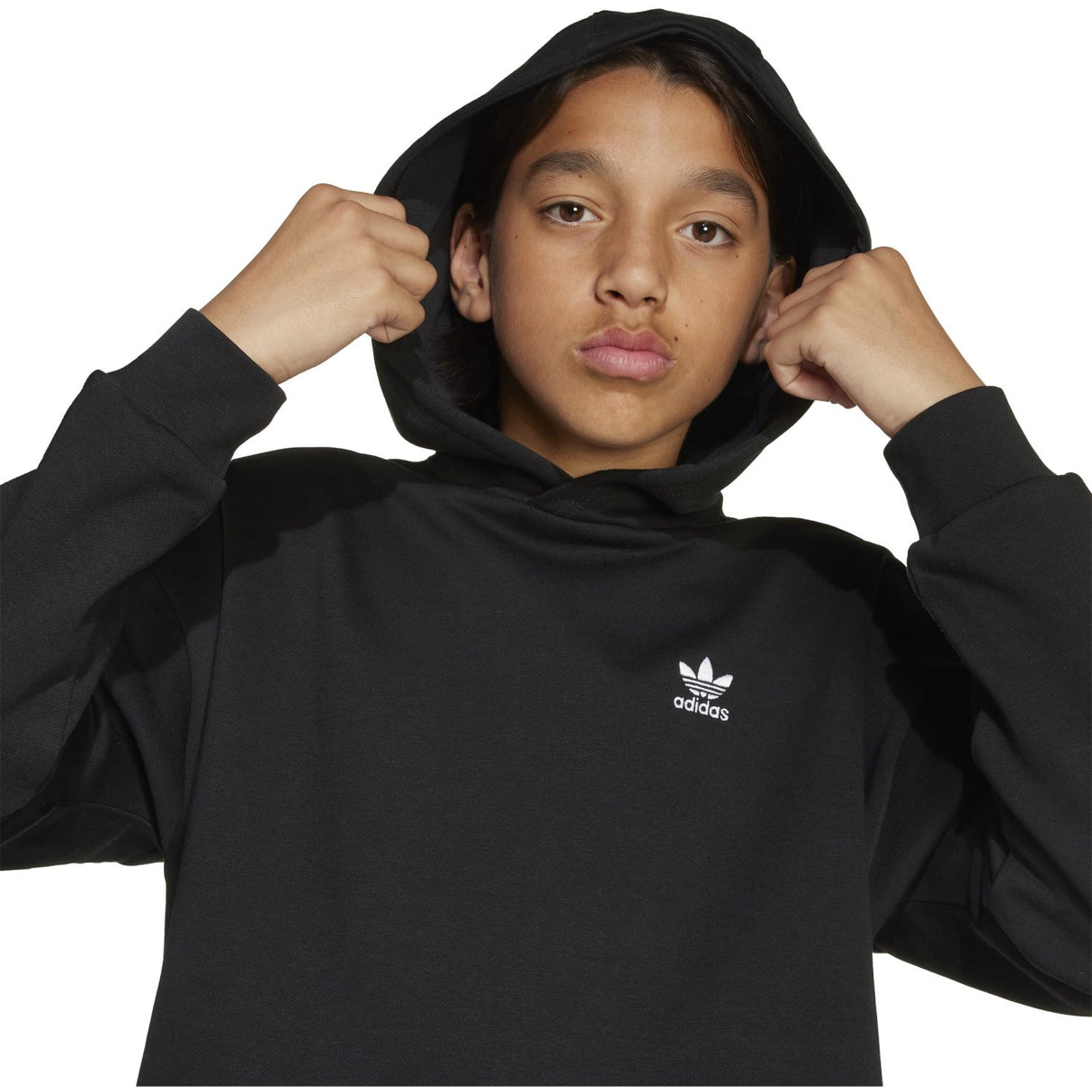 adidas Originals Black/White Loose Hoodie Fl
