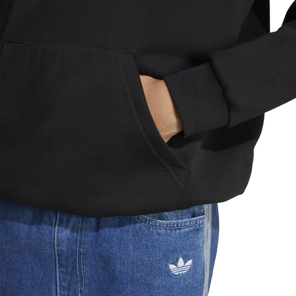 adidas Originals Black/White Loose Hoodie Fl