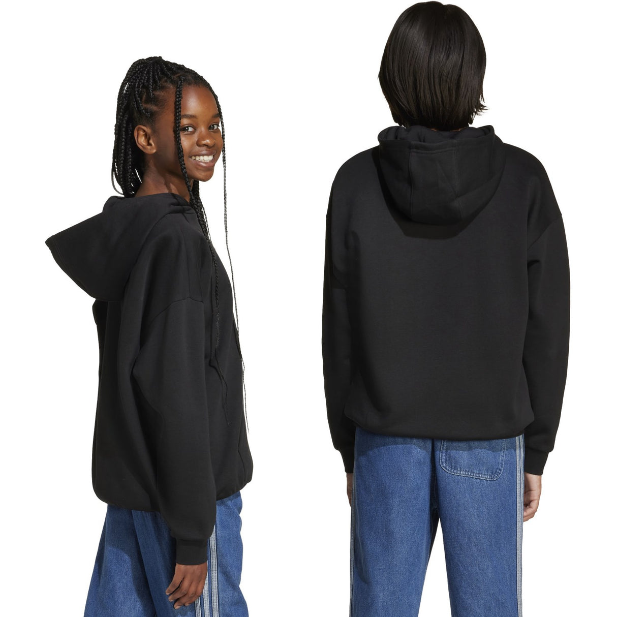 adidas Originals Black/White Loose Hoodie Fl