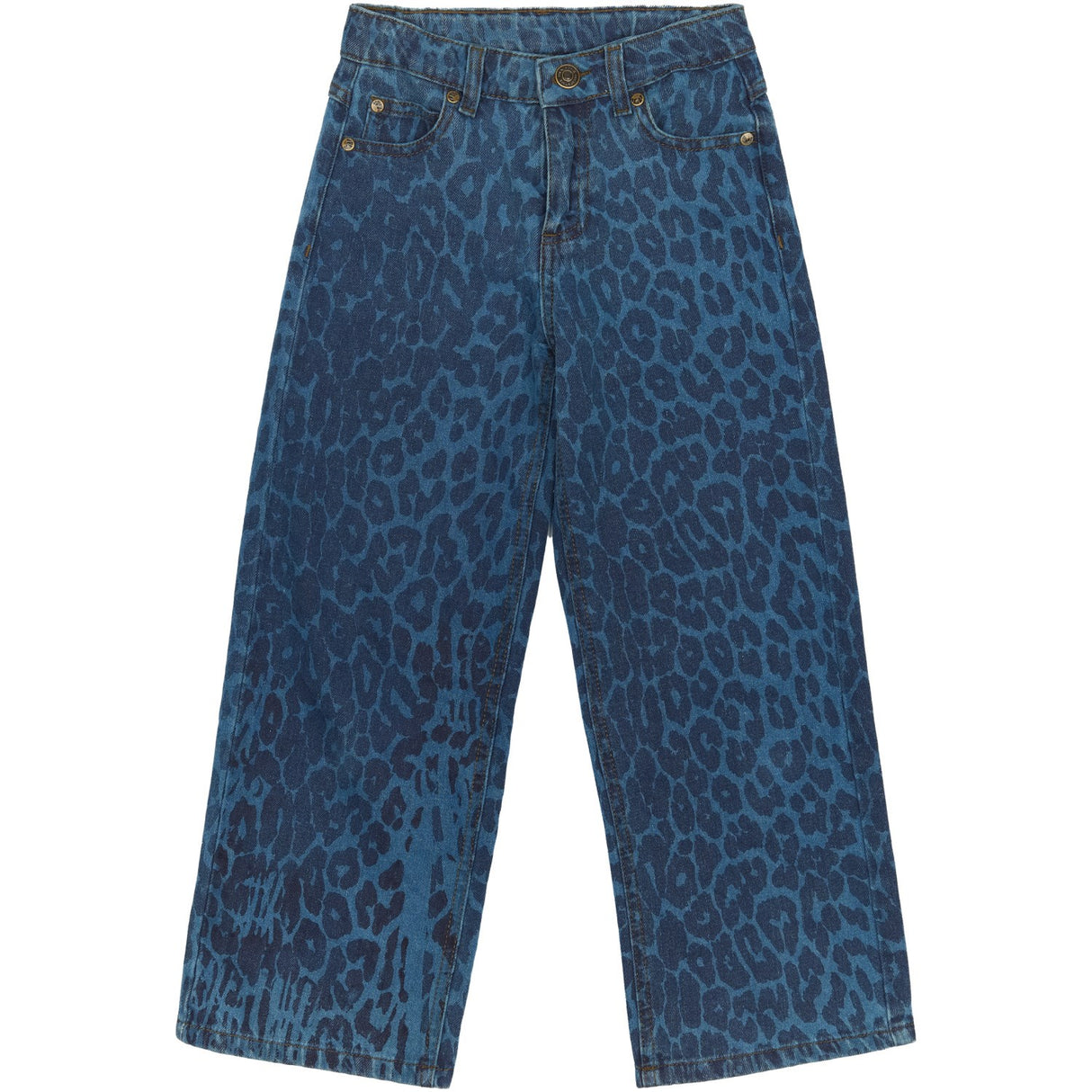 The New Medium Blue Denim AOP TNPrima Wide Jeans