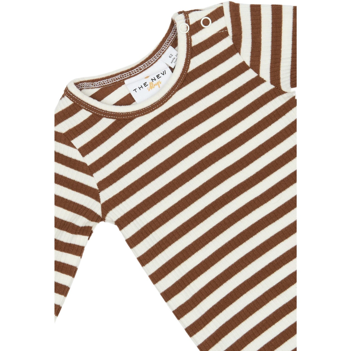 THE NEW Siblings Toffee Striped TNSBFro L_S Rib Body