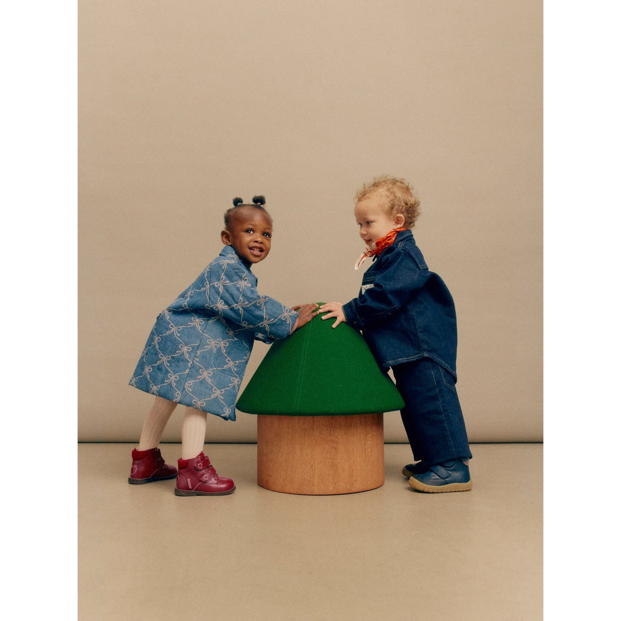 Angulus Berry/Berry Beginner TEX Boot with Heart Embroidery