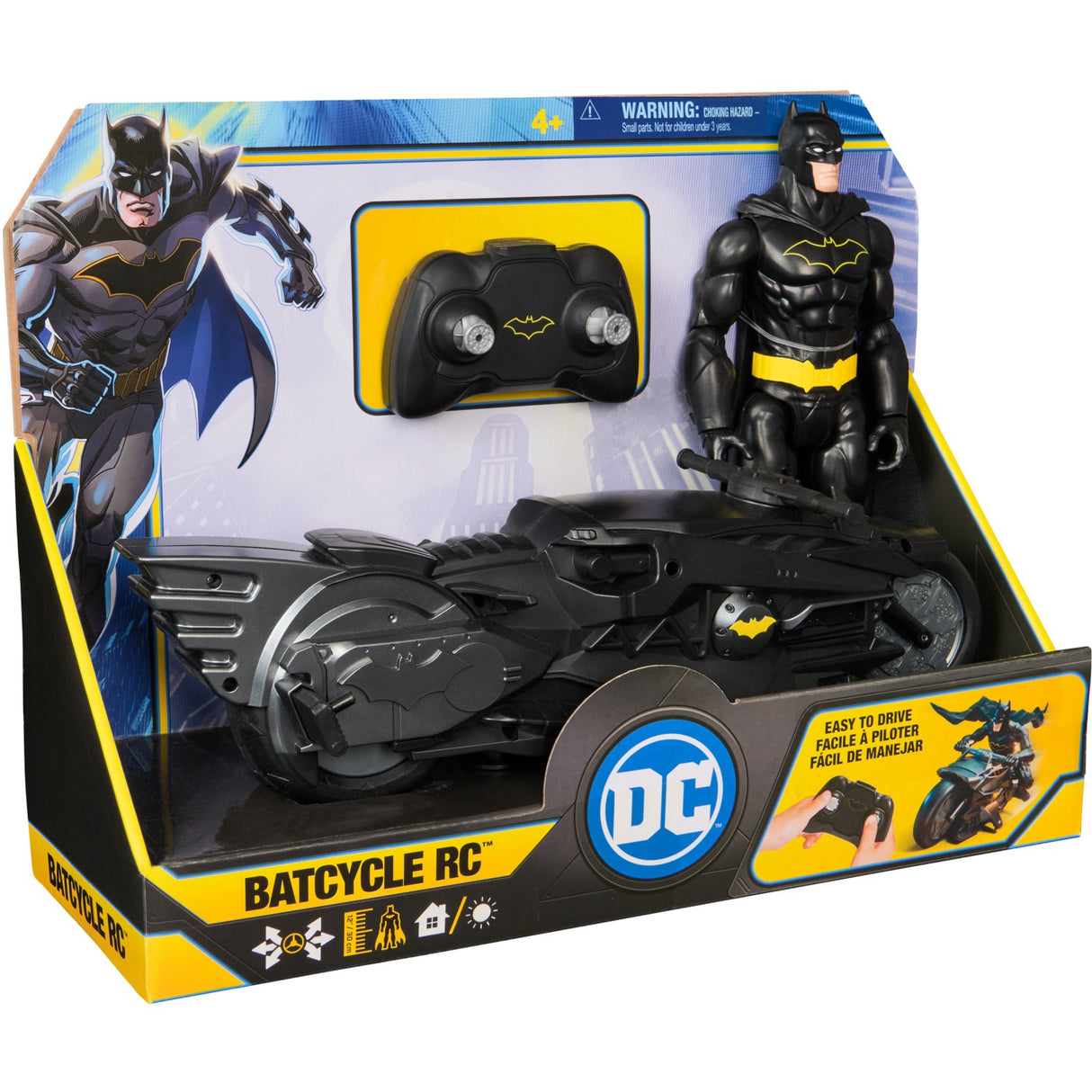 Batman & DC Universe Stealth Batcycle Rc & 30 Cm Batman