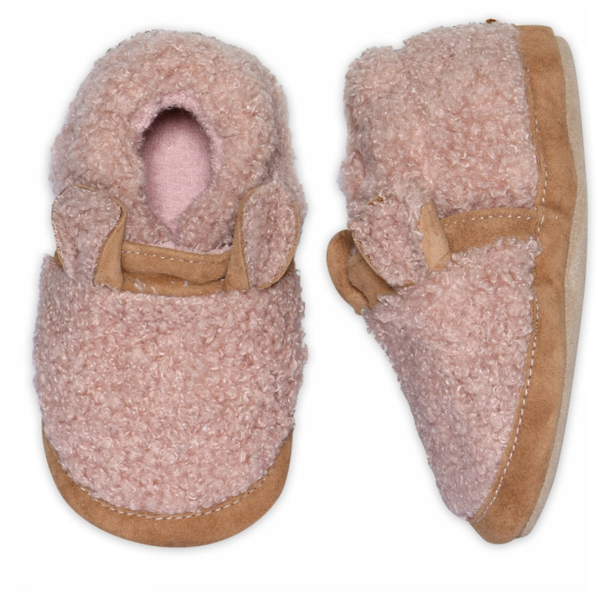 MELTON Rose Dawn Fuzzy Teddy Slippers