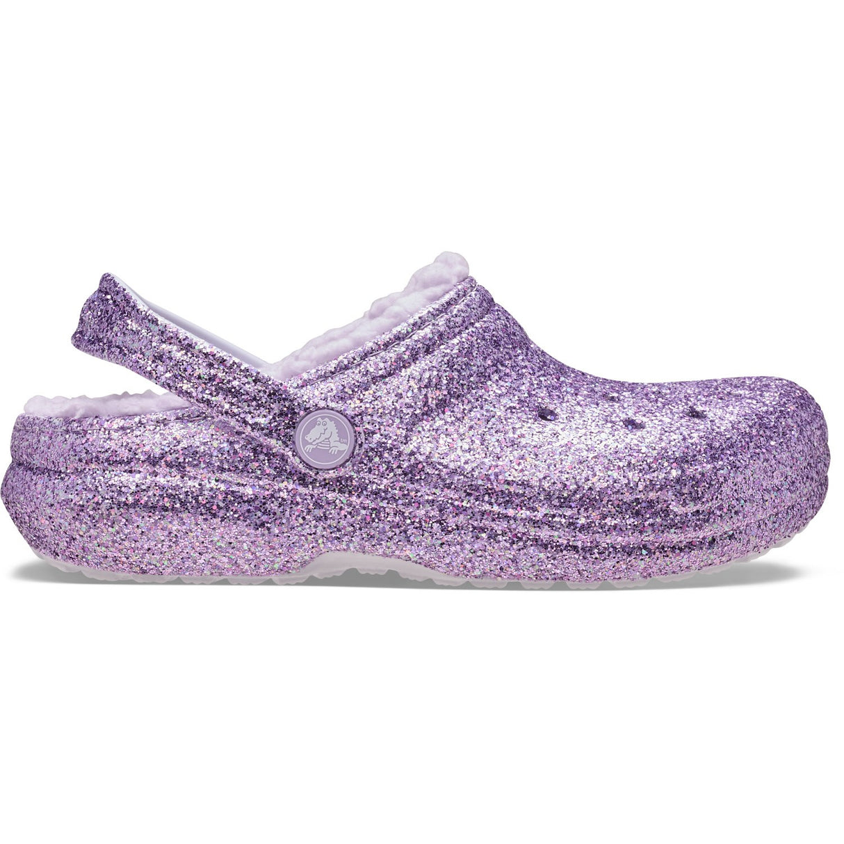 Crocs Purple Moon Classic Lined Chunky Glitter