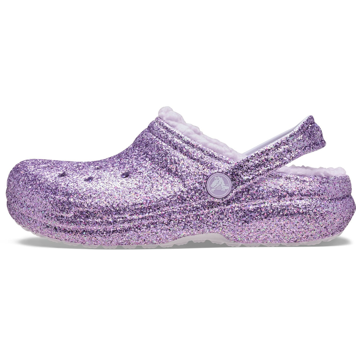 Crocs Purple Moon Classic Lined Chunky Glitter