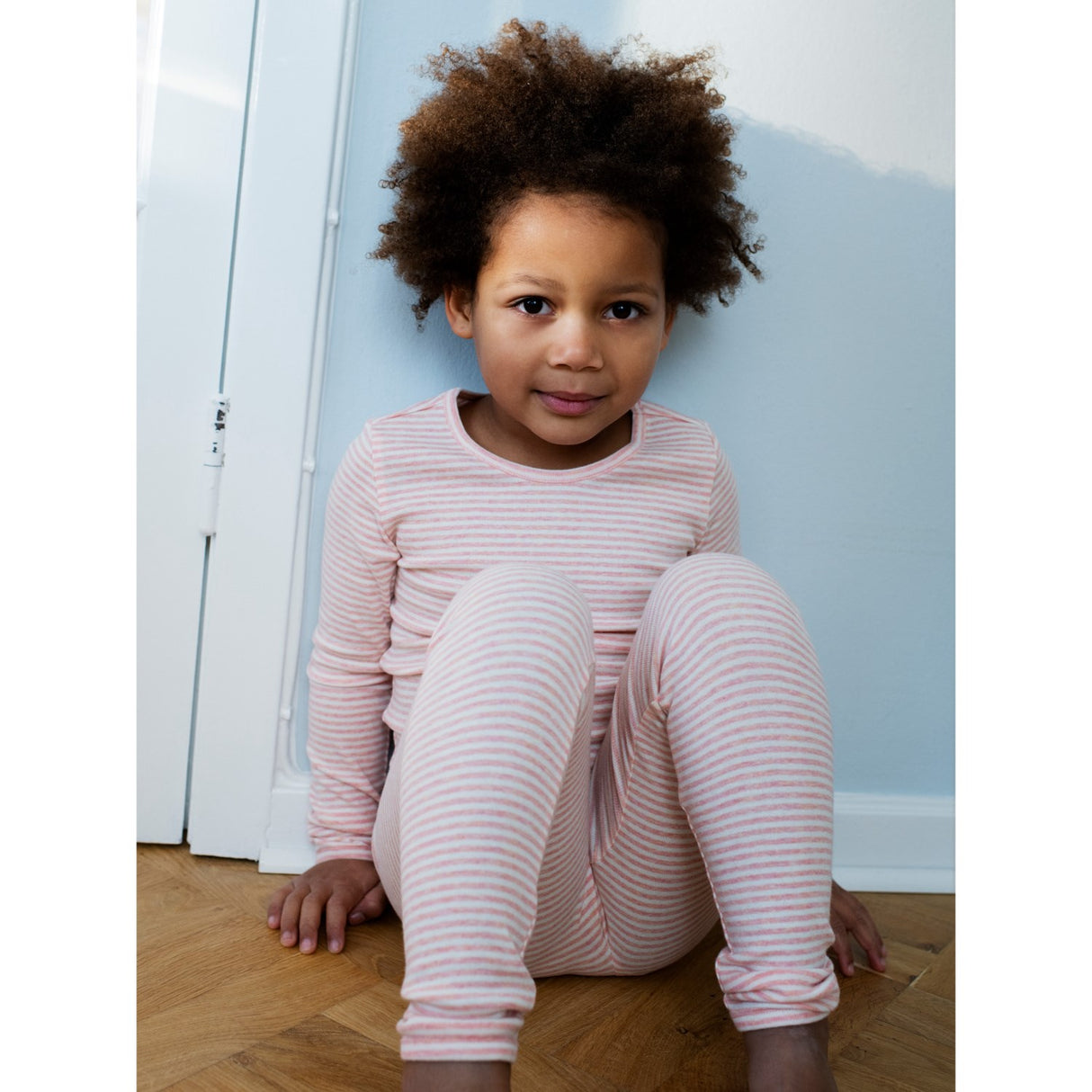 Serendipity Coral/Offwhite Slim Blouse Stripe