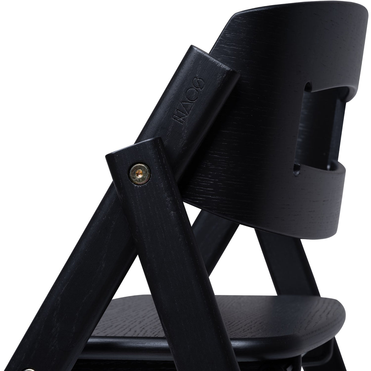 KAOS Black Klapp High Chair Oak