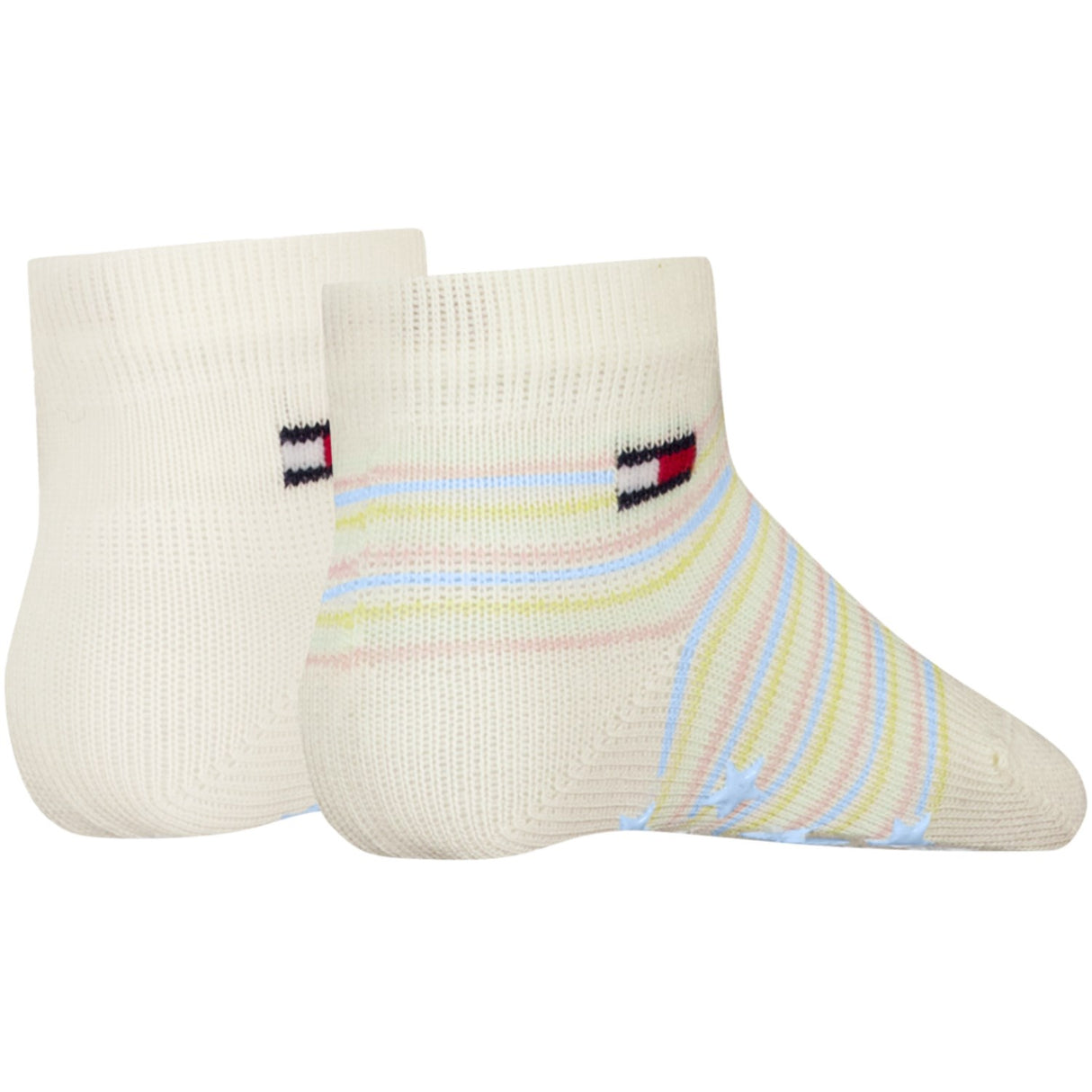 Tommy Hilfiger Pink Baby Socks 2-pack Breton Abs