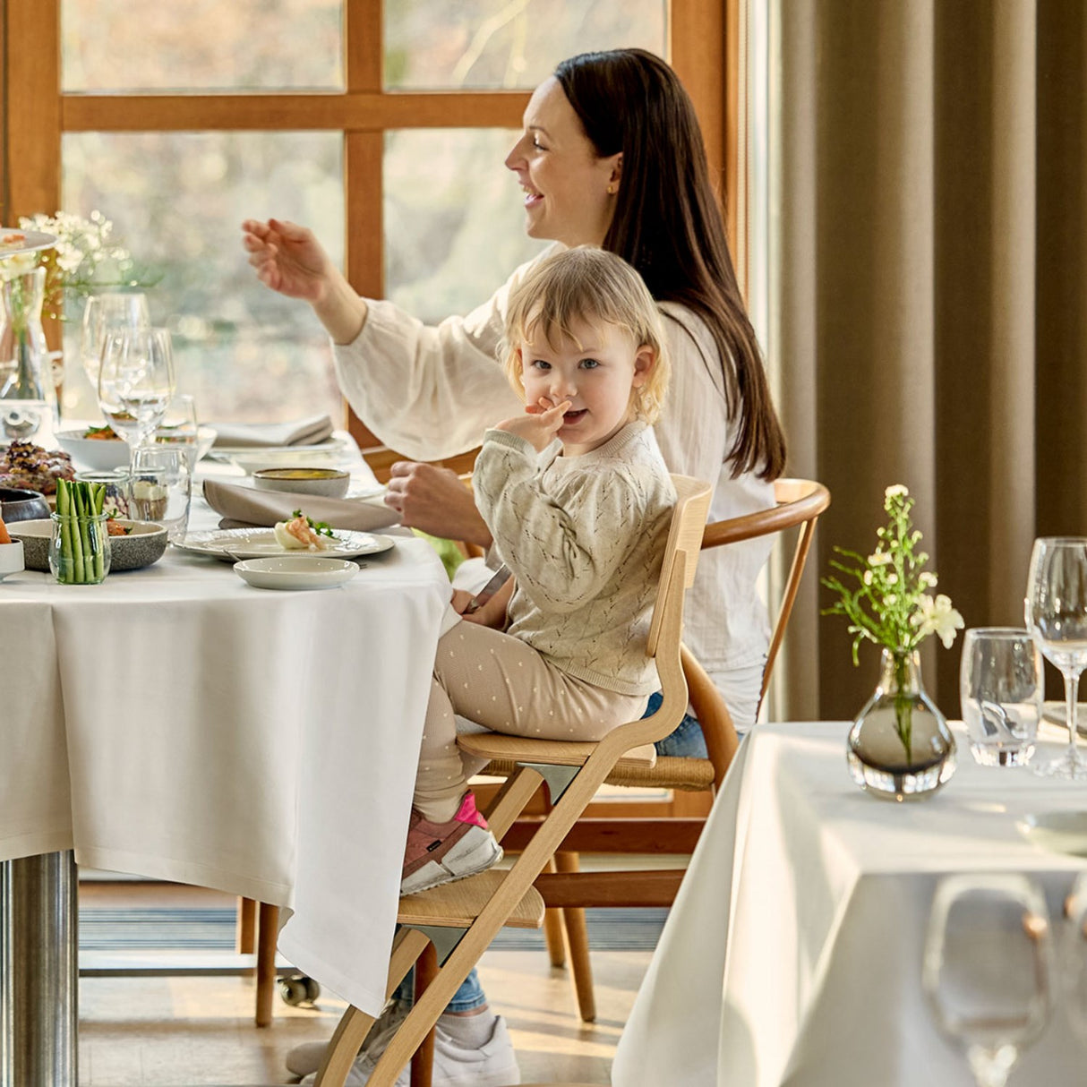 Leander Beech Nature Leander Louie™ High Chair Without Safety Bar