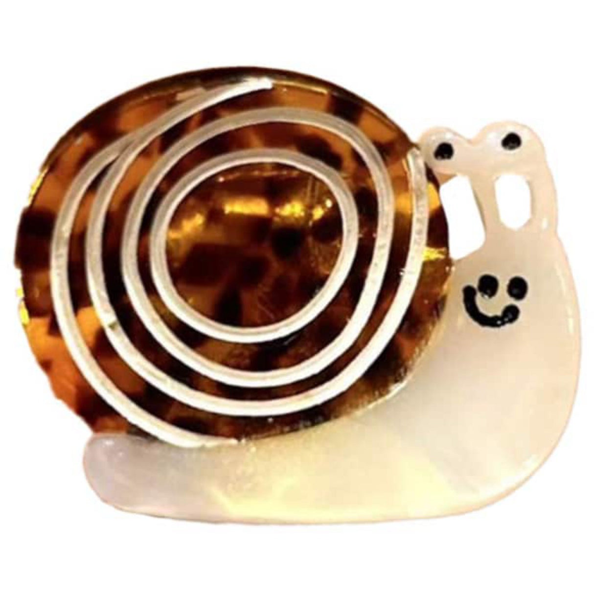 Bow's by Stær Brown/Cream Mini Snail Hair Clip