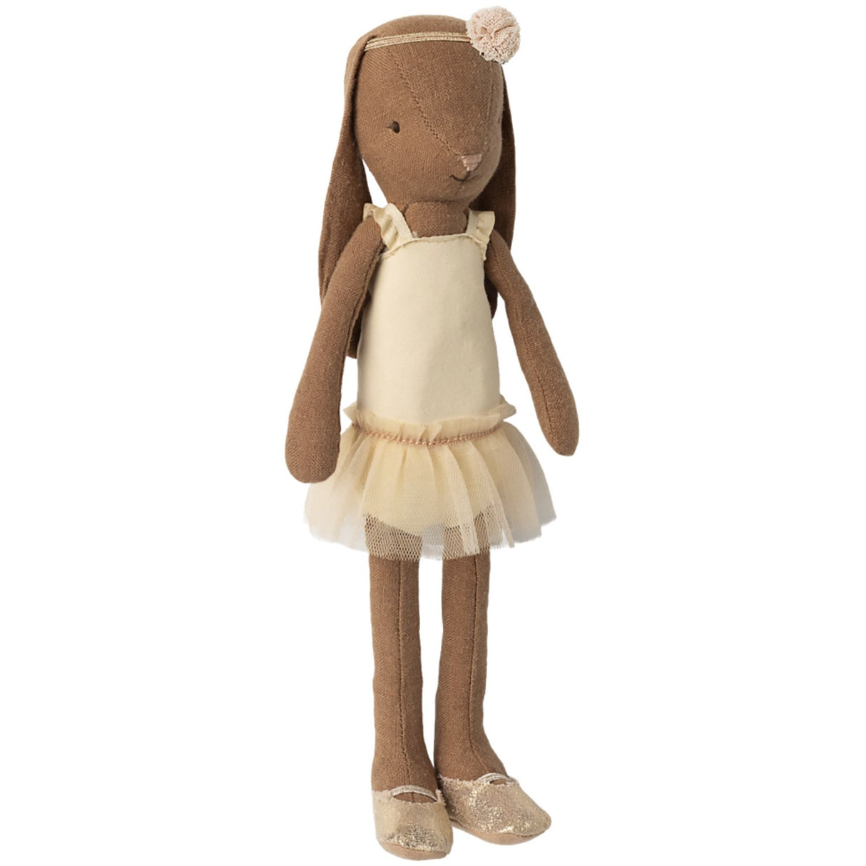 Maileg Bunny Size 2, Chocolate Brown - Ballet Suit And Skirt Cream