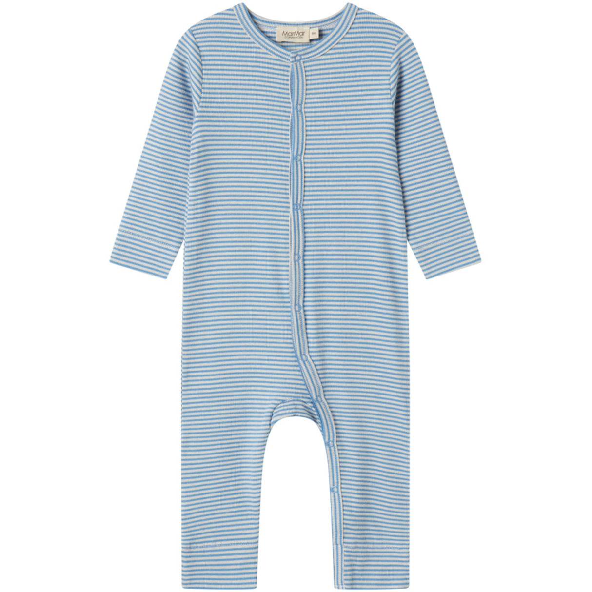MarMar Modal Fine Rib Blue Stripe Ruka Onesies