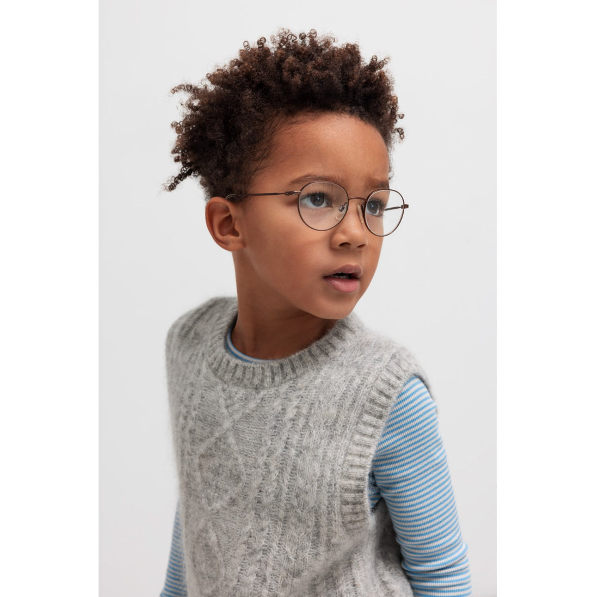 MarMar Modal Fine Rib Blue Stripe Tani Blouse