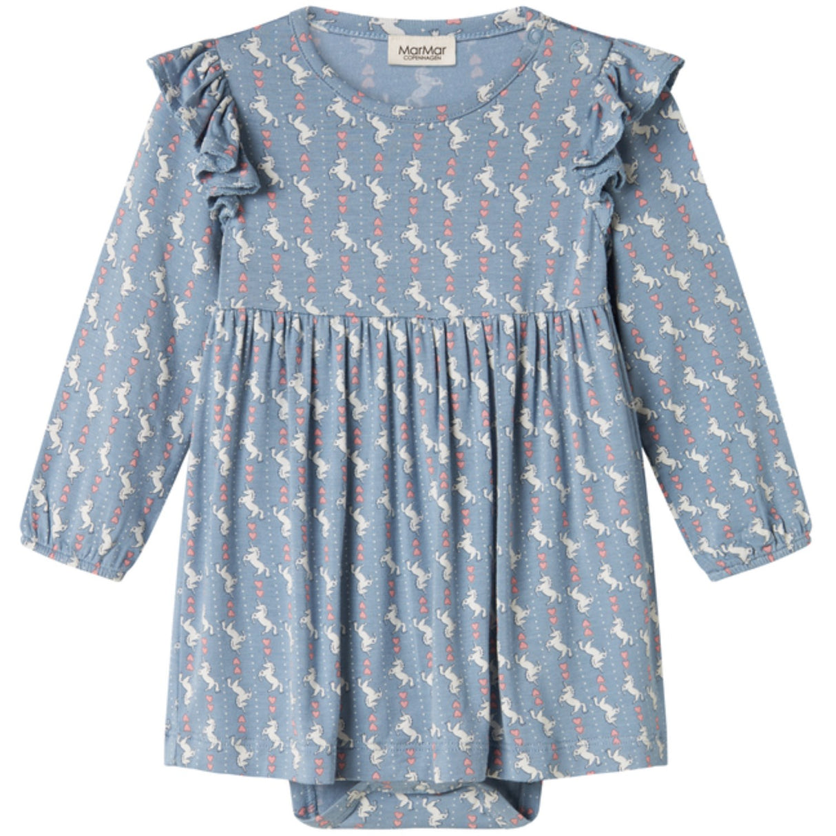 MarMar Smooth Jersey Unicorn Dream Ramona Frill LS Dress