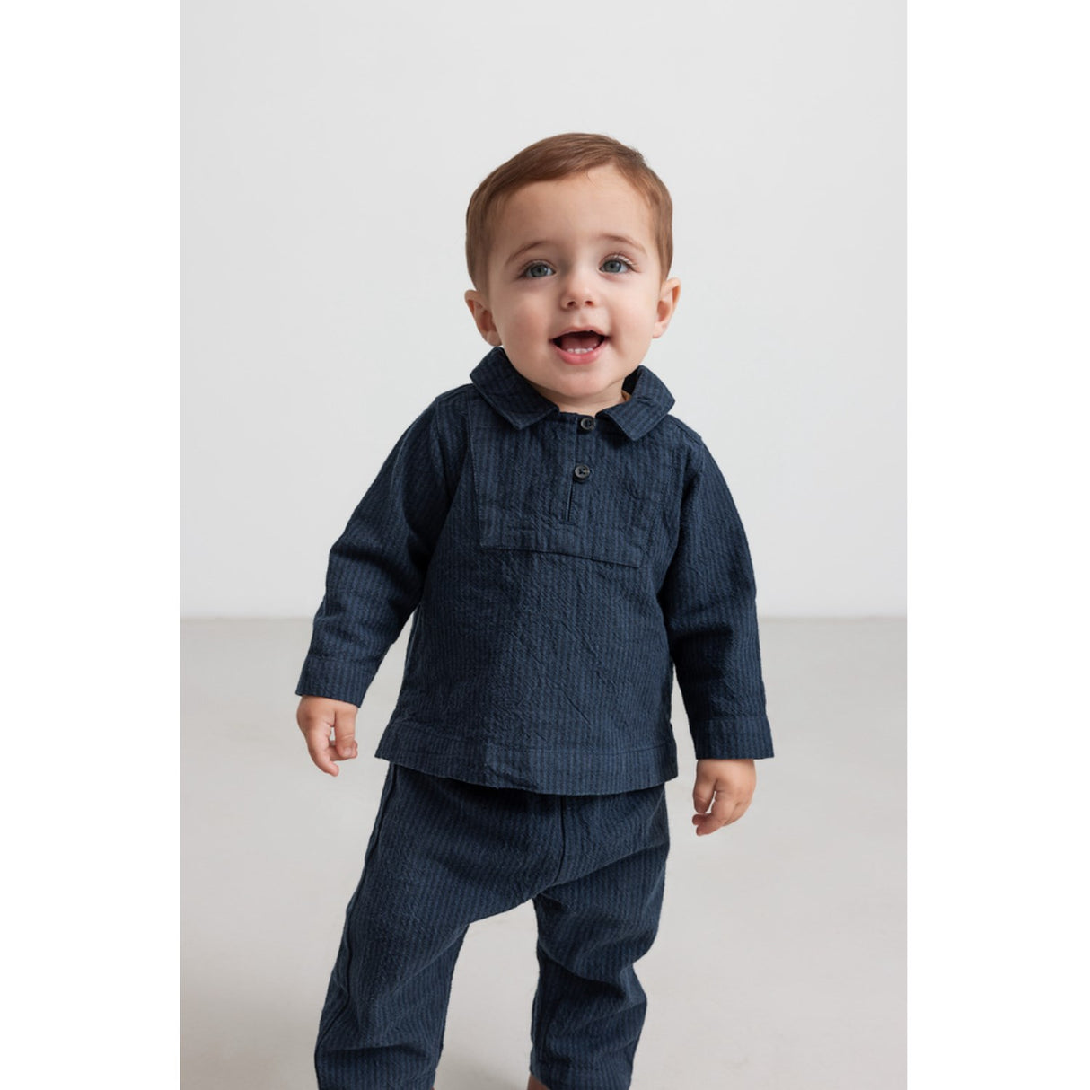 MarMar Chambray Dark Blue Stripe Panto Pants