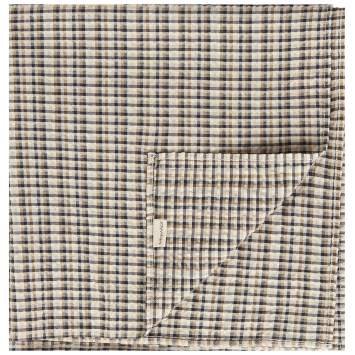 MarMar Seersucker Check Pilot Navy Check Airo Scarf